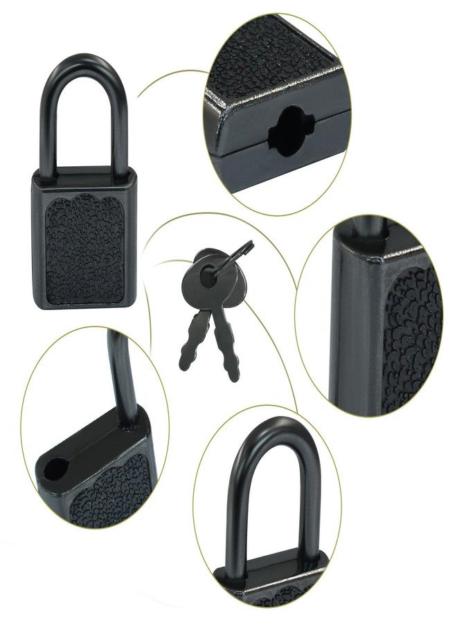 Litoexpe 10 Pcs Mini Cute Diary Padlock Tiny Small Luggage Locks with Keys, Small Metal Padlock Solid Luggage for Jewelry Boxes Decor (Black) - Image 3